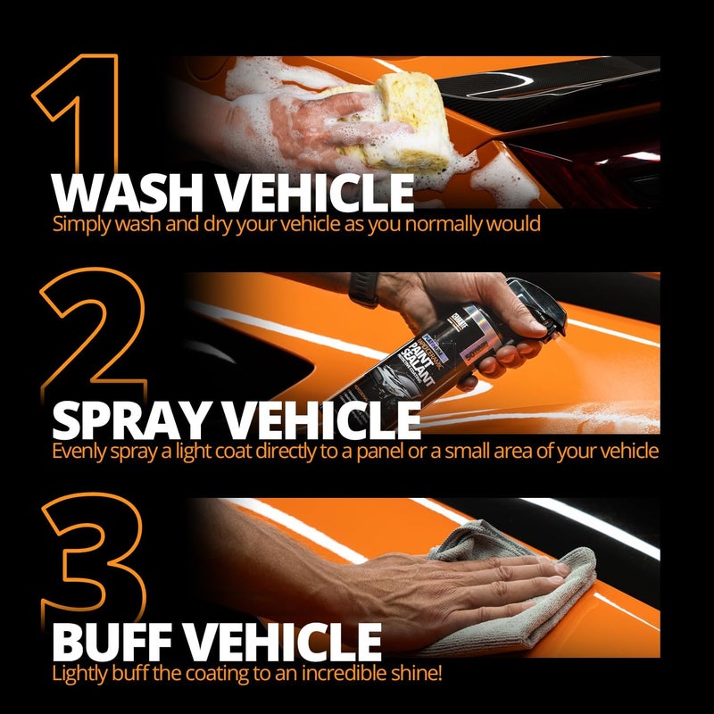CERAKOTE ® Platinum Rapid Ceramic Paint Sealant Spray - 14 oz. - 50 Wash Rating - Maximum Gloss & Shine – Extremely Hydrophobic – Unmatched Slickness - Ceramic Spray Coating - Image 5